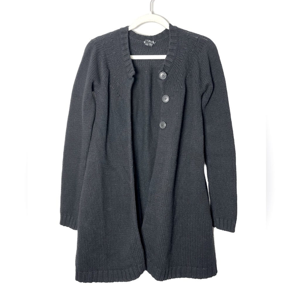 Theory Cashmere Blend Lambeth Inclusive Duster/Cardigan Sz L Thick Knit Wool